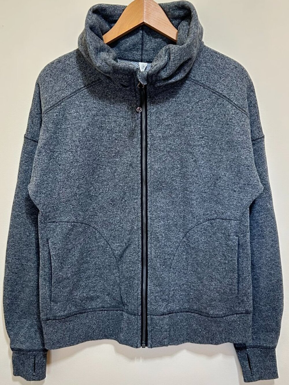 Lululemon Full Zip Jacket Heathered Grey Size 10